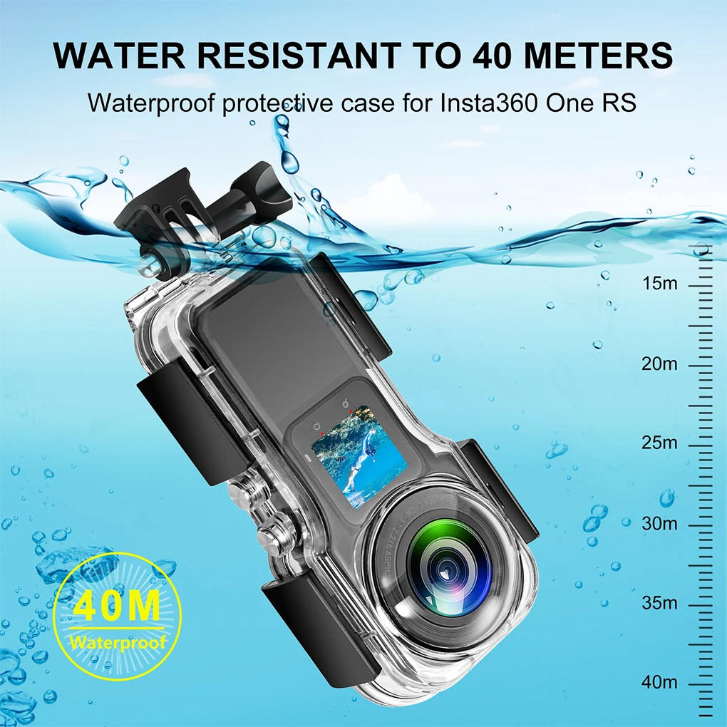 

40m Underwater Waterproof Housing Case Sports Camera Shell Accessories