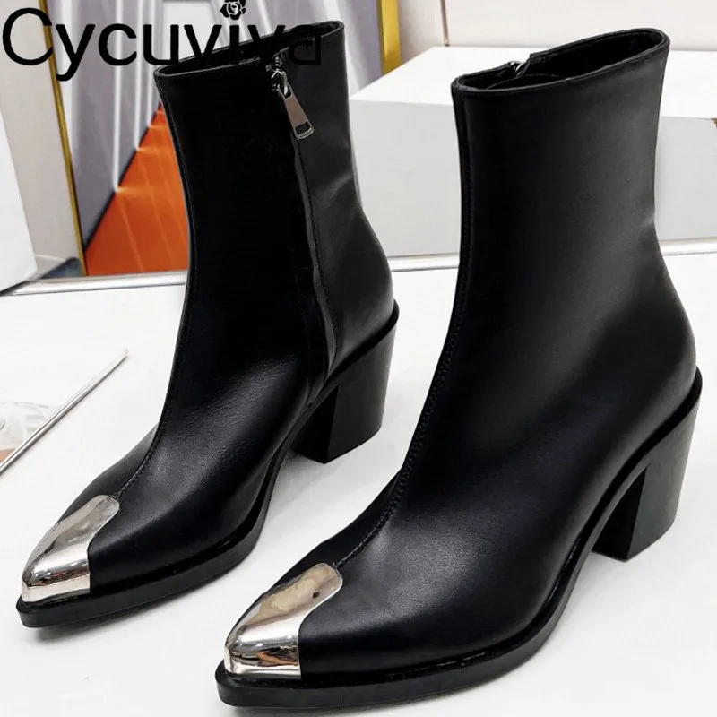 

Slim Leather Ankle Boots Women Chunky Kitten Heel Designer Chelsea Boots Ladies Autumn Black Motorcycle Boots Botas femininas