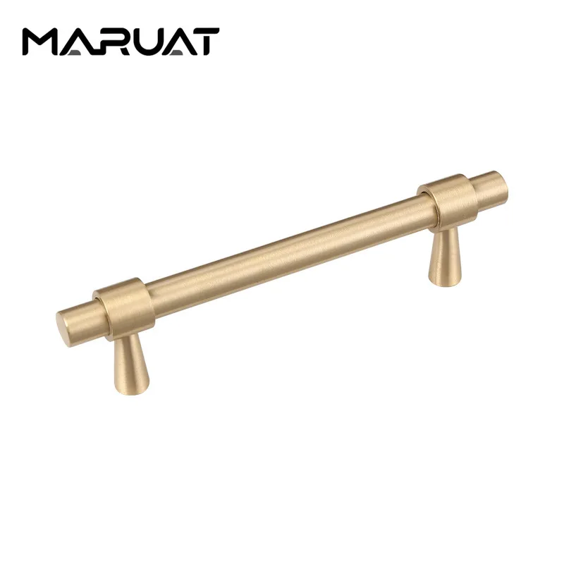 Ручки шкафа из матовой латуни сверхмощные латунные ручки для кухонных ящиков