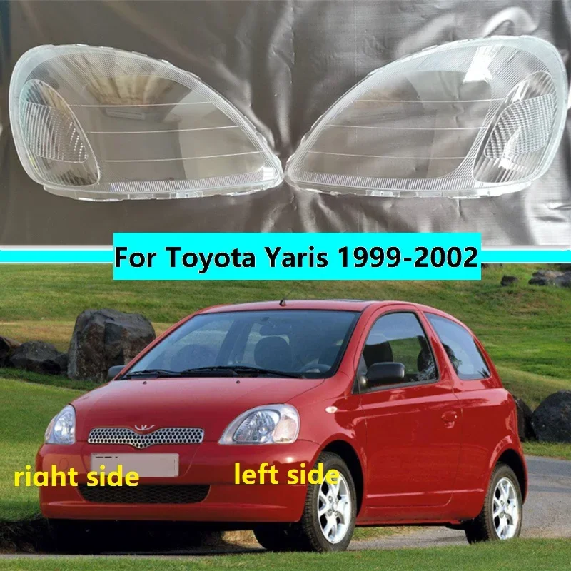 Фото Для Toyota Yaris 1999-2002: Прозрачные крышки передних фар, рассеиватели, плафоны, линзы, маски для фар №1
