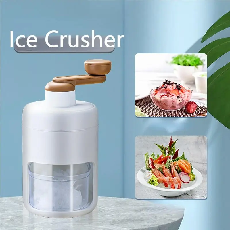 

Manual Ice Crusher Material Shaved Macker PP+PS Food Material DrinkIced Fruit Milk Machine Salmon Seafood Preserving Ice