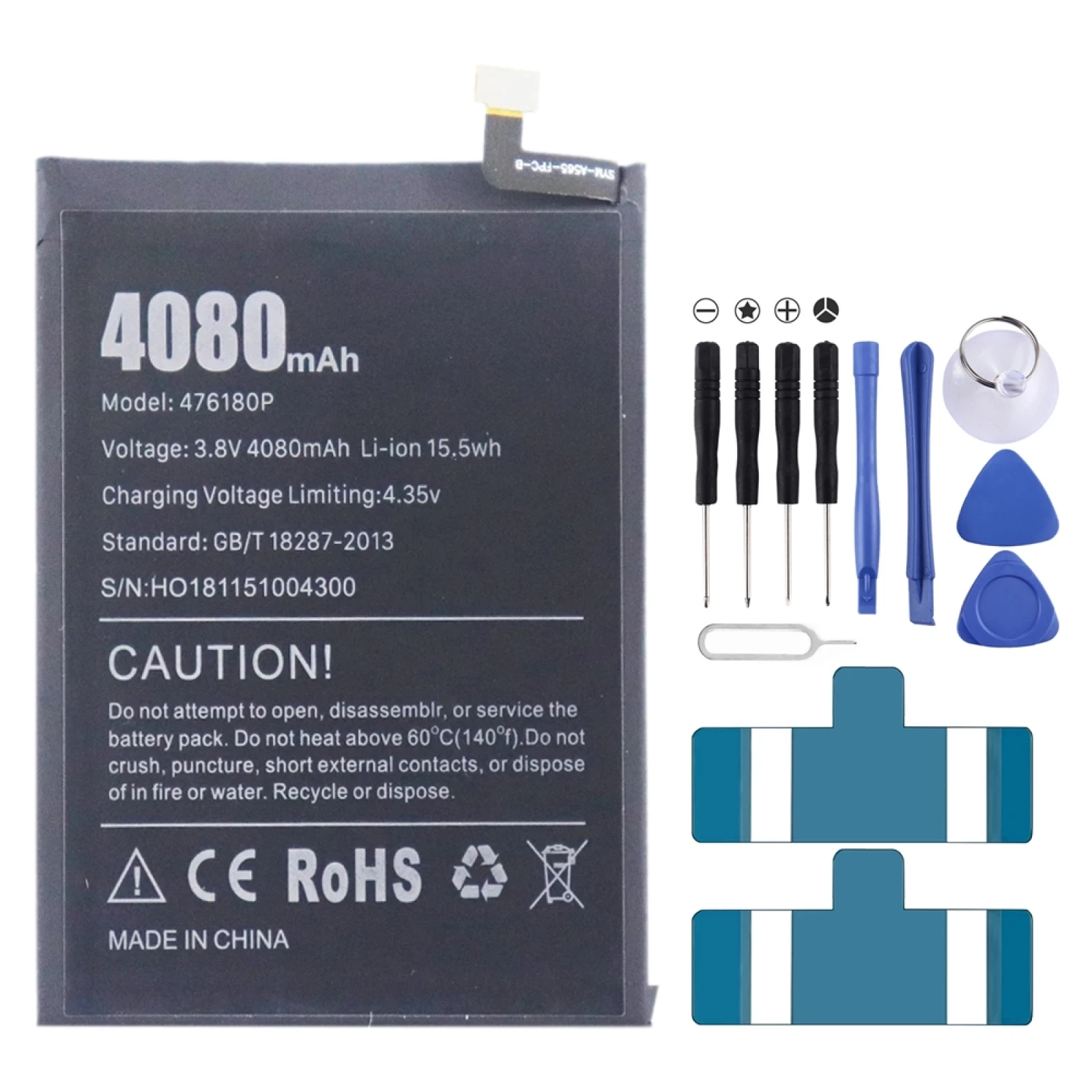 

Замена аккумулятора 4080mAh 476180P Для Doogee Vernee T3 Pro