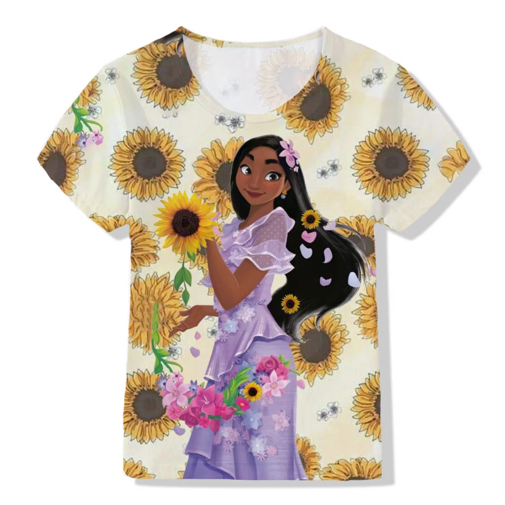 

New Encanto Mirabel Kids Clothes T-Shirts Disney T Shirts Children Cartoons Kawaii Fashion Anime Tops Boy Girl Outfits Tee Shirt
