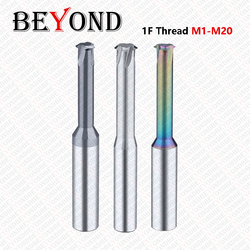 

BEYOND Single Edge Thread Milling Cutter 1 Flute Machining Center Carbide Tungsten End Mills M6 M8 M1 M1.2 M10 M12 CNC Cutting