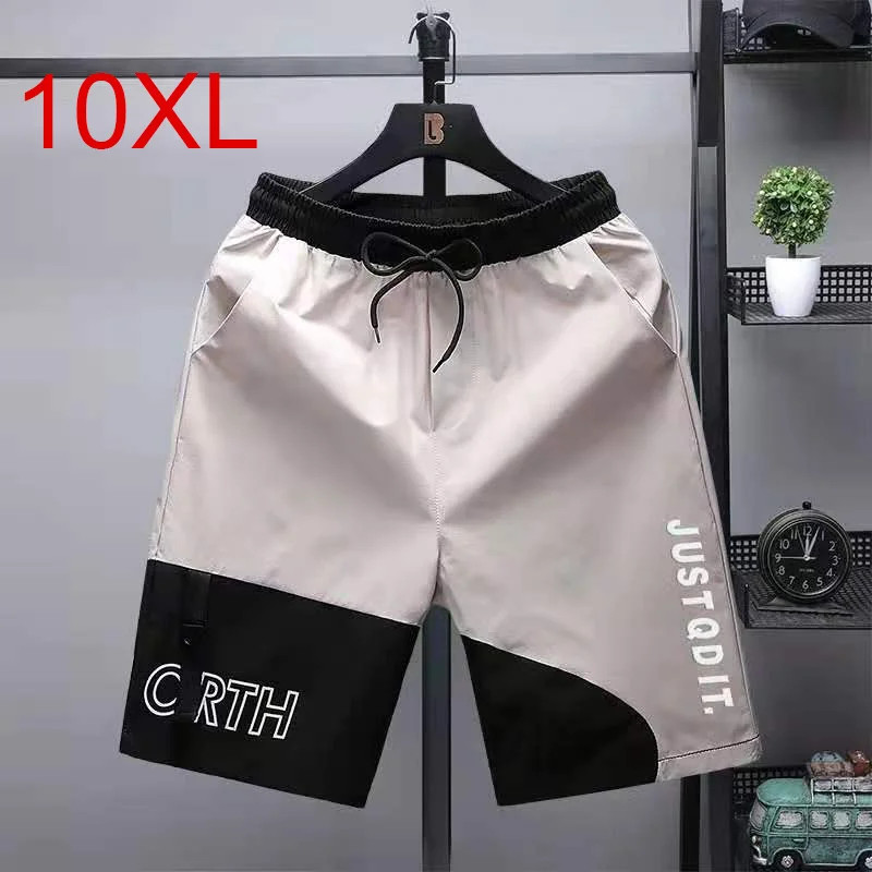 

Plus Size M-10XL Sorts men's casual pants sweatpants runnin summer trend loose five-point pants beac pants micro-elastic