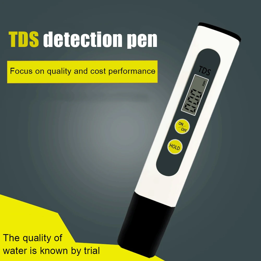 

TDS Digital Water Quality Tester Test Pen for Aquarium Swimming Pool Analysis Meter Water Purity Check 0-9990 ppm Measurement