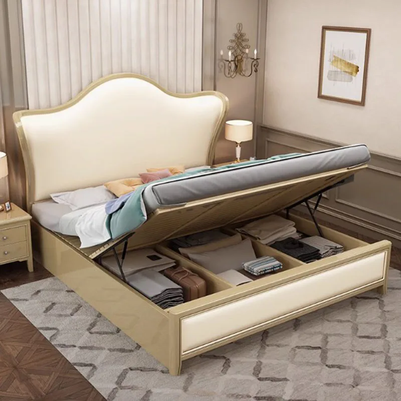 Двуспальные кровати с изголовьем рамы для сна Необычные Современная уникальная