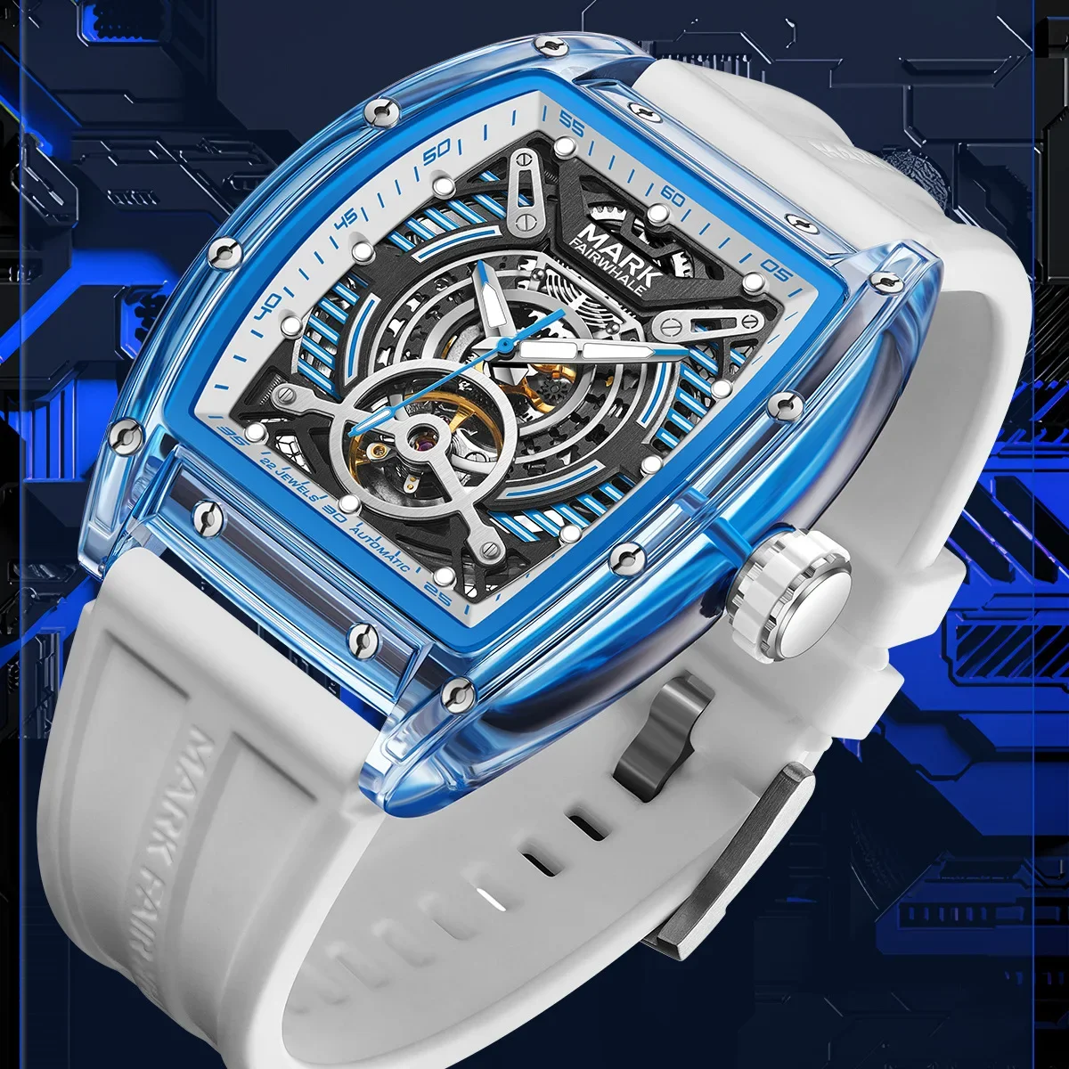 Роскошные брендовые мужские часы Fairwhale с автоматическим механизмом светящиеся