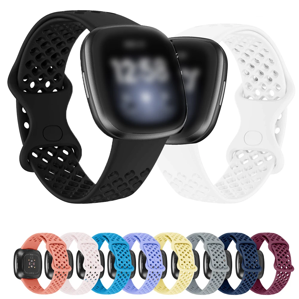 

Non-slip Smart Bracelet Breathable Strap Sport Wristband Replacement Watch Loop BandFor Fitbit Versa 3 Fitbit Sense