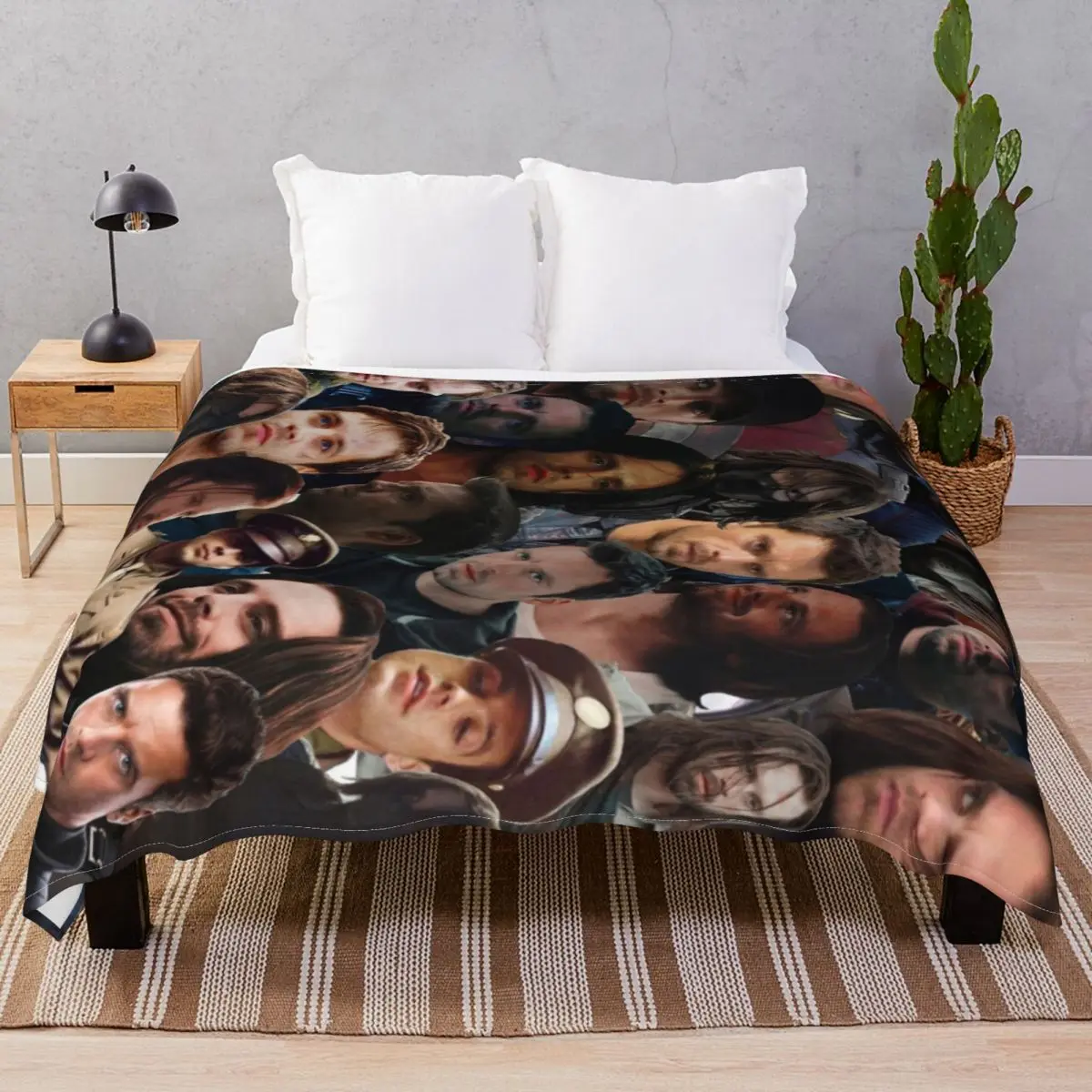Winter Soldier Photo Collage Blanket Velvet Print Comfortable Unisex Throw Blankets for Bed Home Couch Travel Office