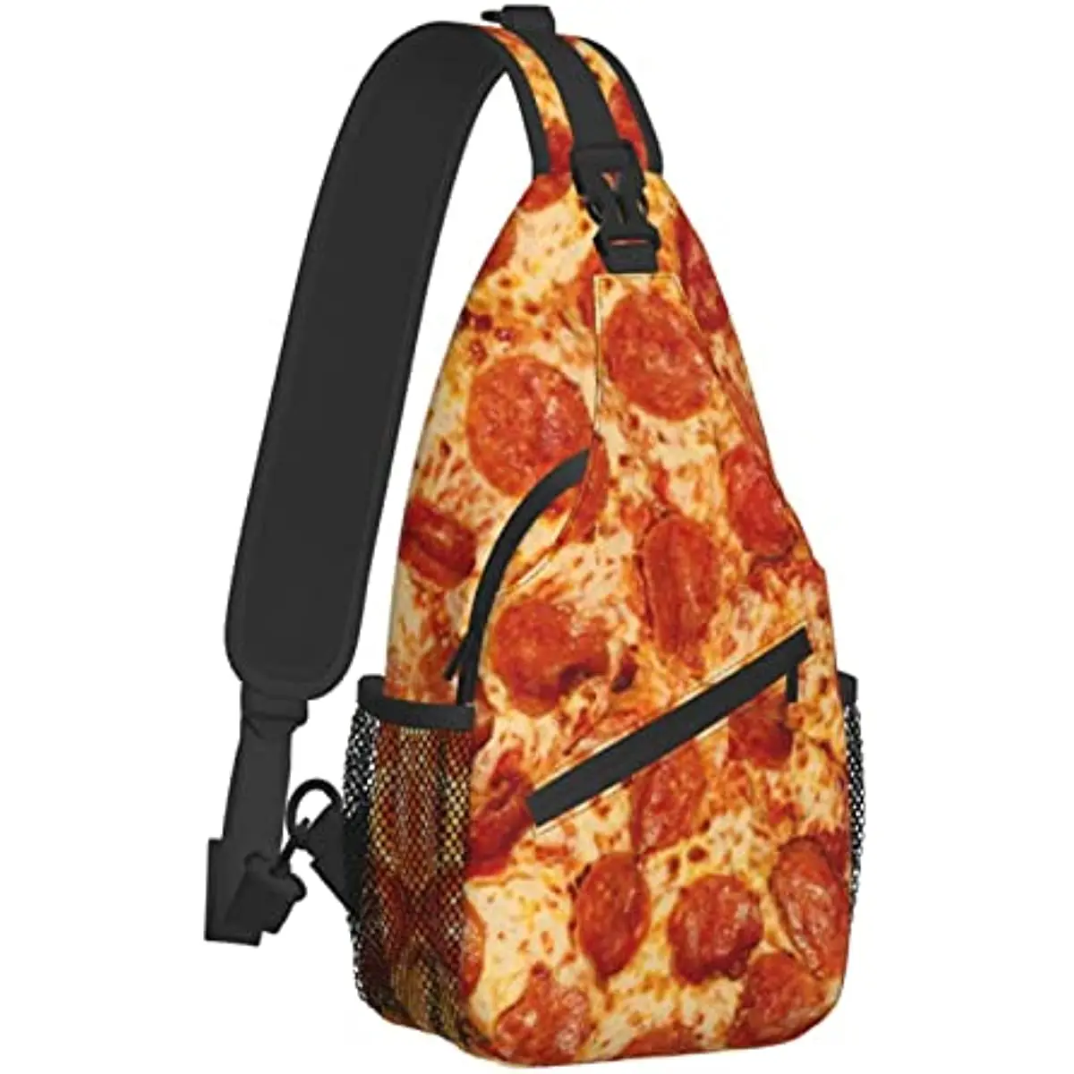 

Funny Pizza Unisex Chest Bags Crossbody Sling Backpack Travel Hiking Daypack Crossbody Shoulder Bag for Women Men One Size