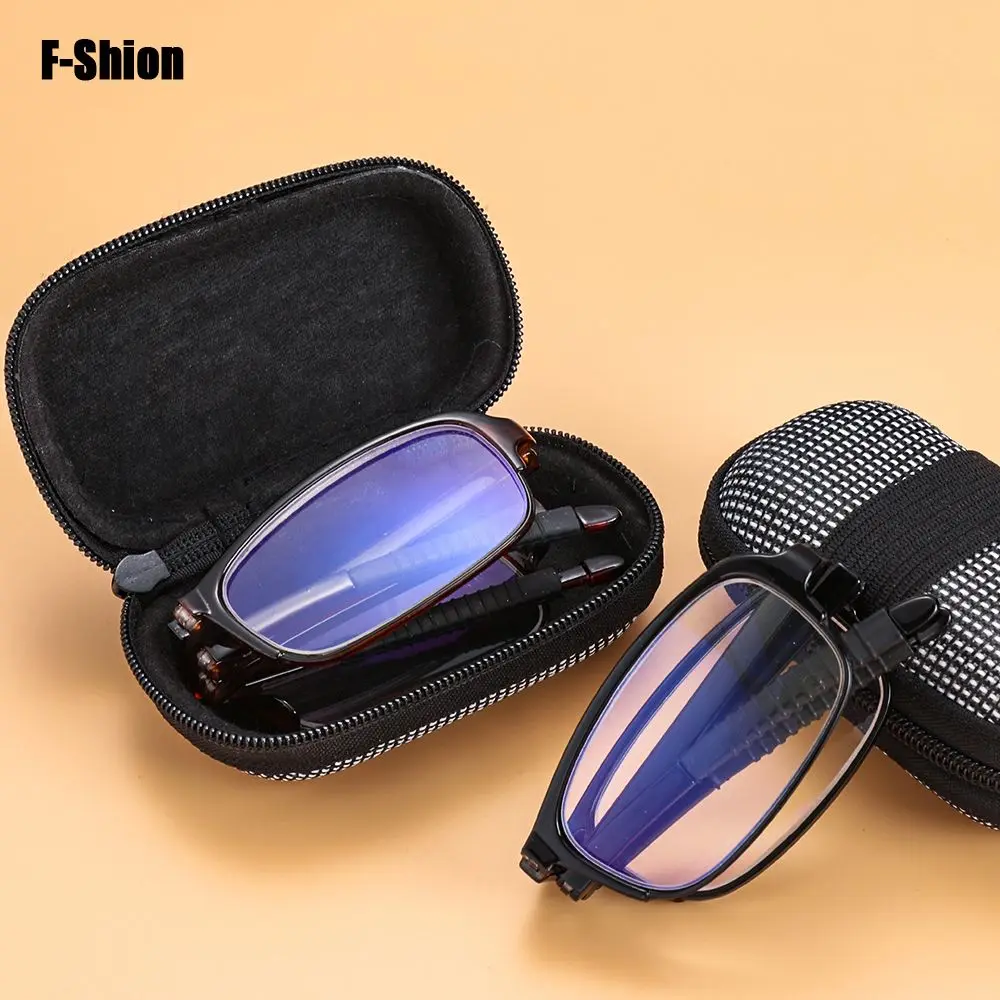 

Design Folding Reading Glasses with Zipper Case Men Women TR90 Folding Spectacles Spectacles Frame TR Glasses +10~+40