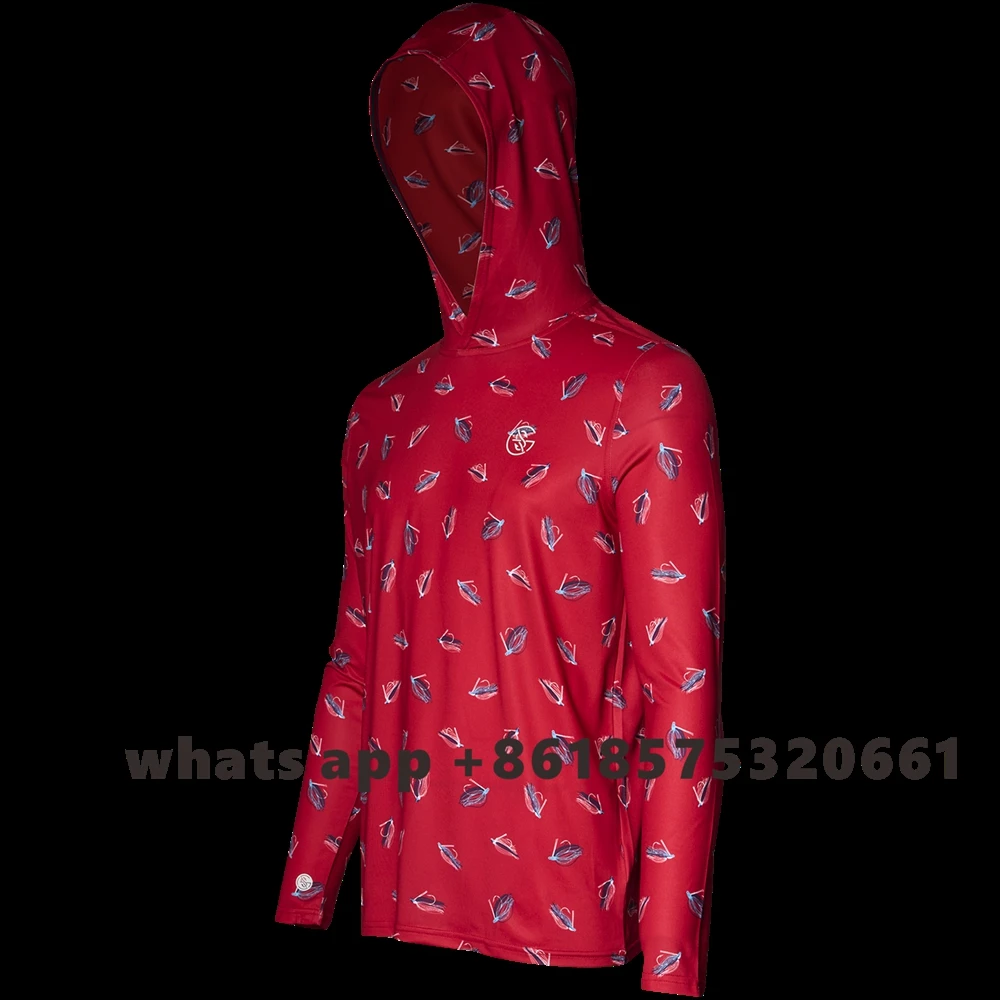 Fishing Apparel Outdoor Long Sleeve T-shirt With Hood Sun Protection Breathable Angling Clothing Fishing T-shirt Uv