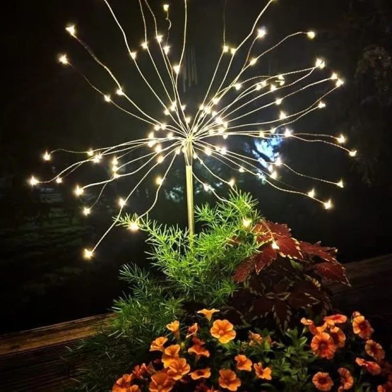 Наружные солнечные фонари фейерверк 150 светодиодов водонепроницаемые для