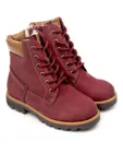 Ботинки детск.шерсть 23014  кожа, МОСКВА бордо