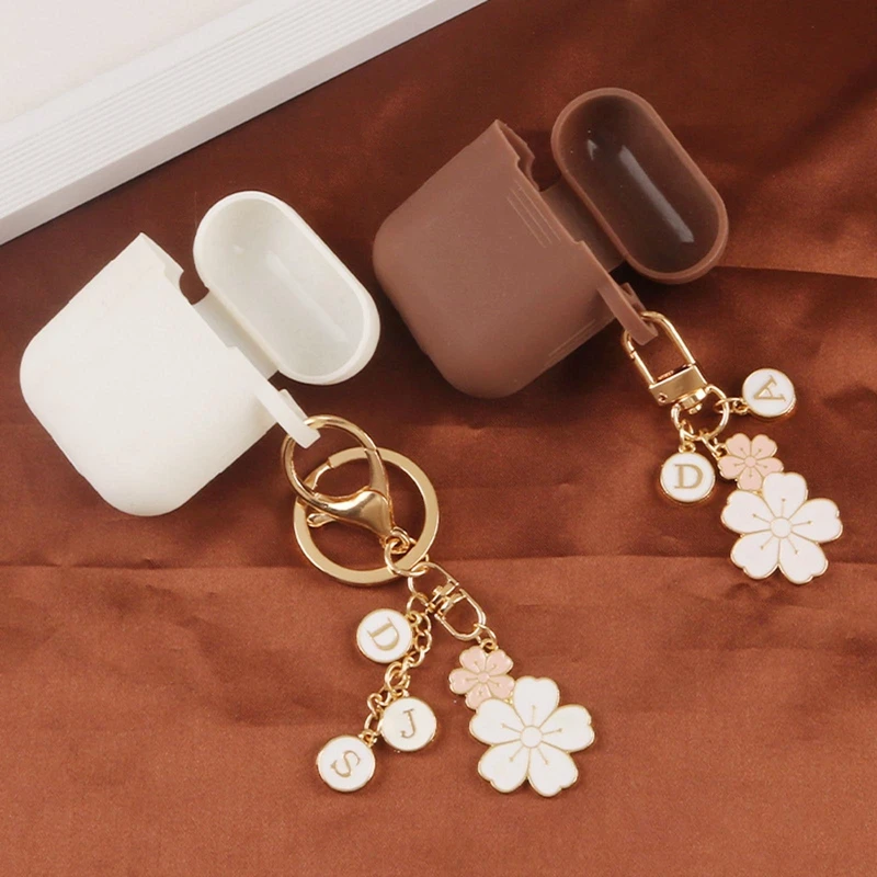 

Handmade Oil Dripping Bunny Pink Flower Alloy Keychain Small Peach Bag Pendant Jewelry Accessories Wireless Headset Accessories