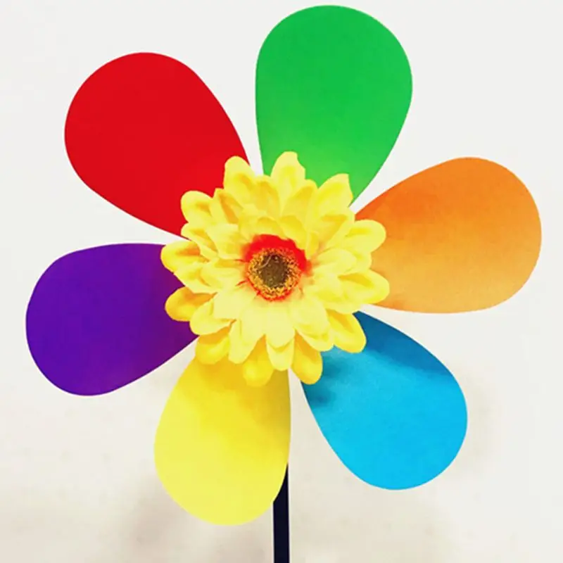 

Colorful Sunflower Windmill Wind Spinner Pinwheel Garden Yard Decoration Kids DIY Toy