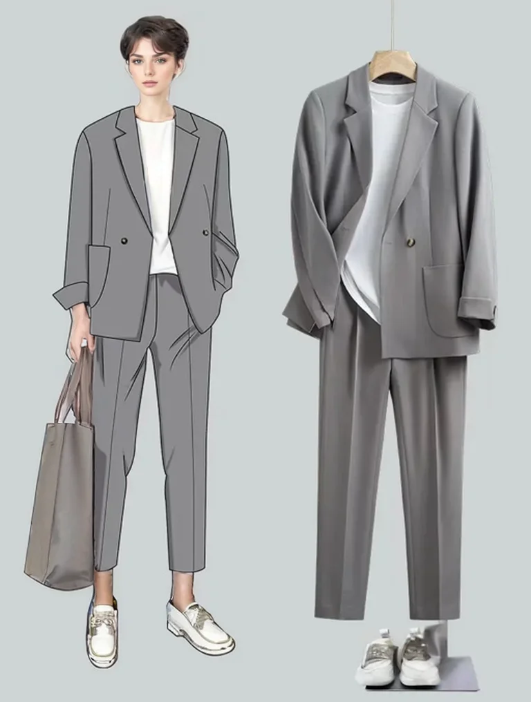 Свободный повседневный костюм в западном стиле для мужчин весенний сезон модный