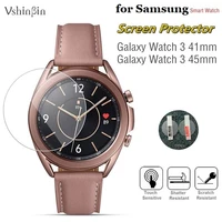 3pcs screen protector for samsung galaxy watch 3 45mm 41mm round smart watch tempered glass anti scratch protective film