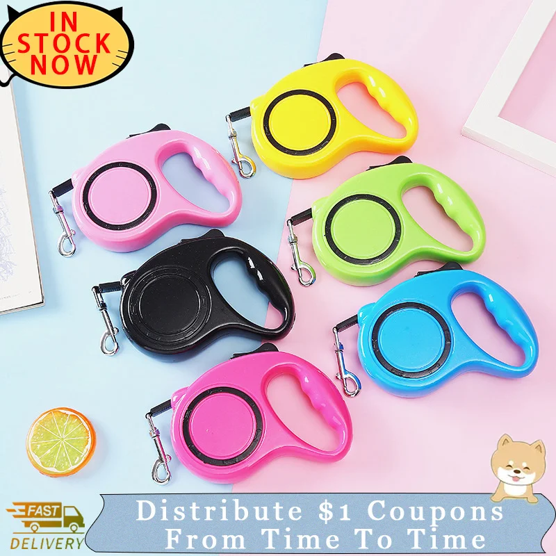 

New Dog Leash Rope Dog Leash Leash Automatic Retractable Nylon Cat Lead Extension Puppy Walking Running Lead Roulette for Dogs