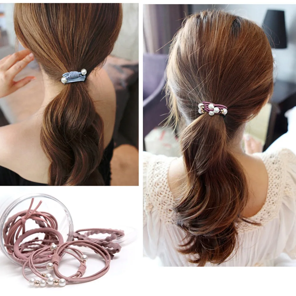 

Elastic Hair Rope Hairbands Stylish Gorgeous Fabric Art Elastics Ponytail Holders Soft Ties Ropes Bands Hair Accessories