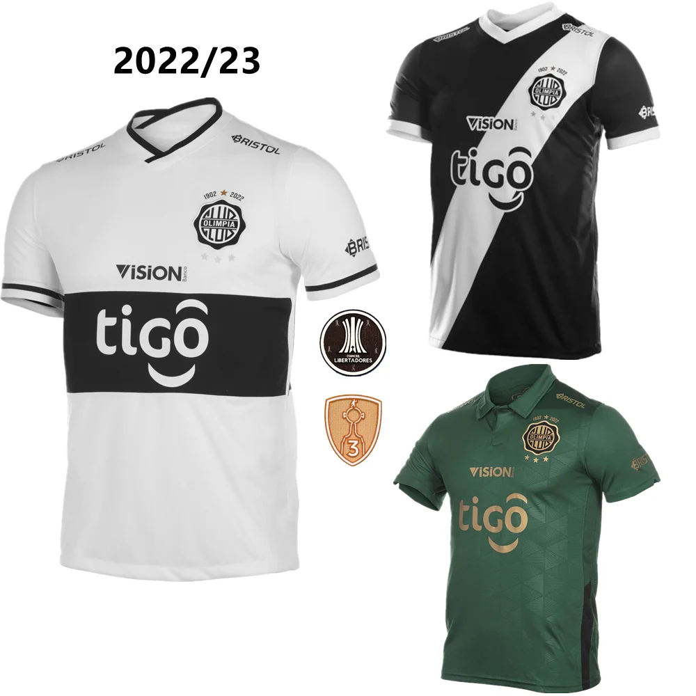 

2022 2023 Club Olimpia man jerseys 22 23 Asuncion Paraguay league Diego Duarte PERALTA home white away black kids shirt