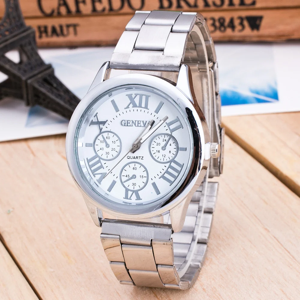 Watch for Woman New Silver Geneva Casual Quartz Women’s Watches Stainless Steel Dress Wristwatch Relogio Feminino Ladies Clock enlarge