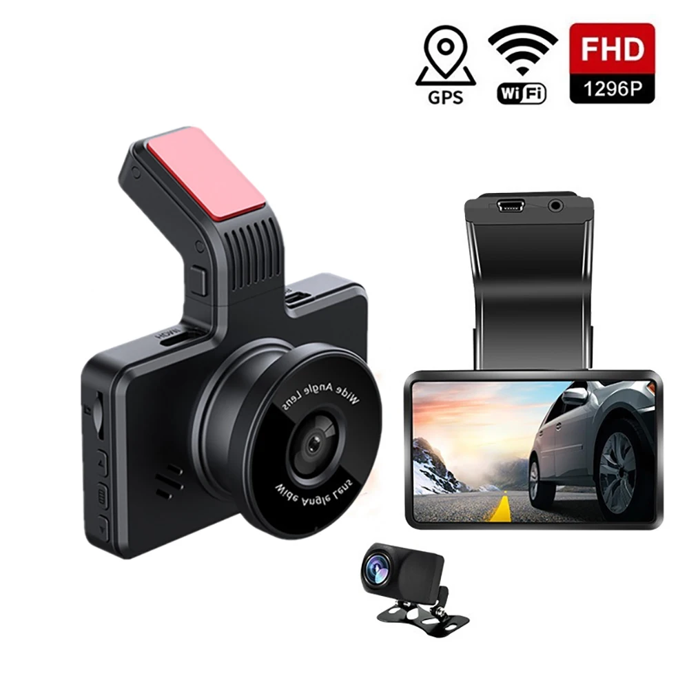 Купи Car DVR WiFi Full HD 1080P Dash Cam Rear View Vehicle Video Recorder Parking Monitor Night Vision Auto DVR Dash Camera GPS Track за 1,866 рублей в магазине AliExpress