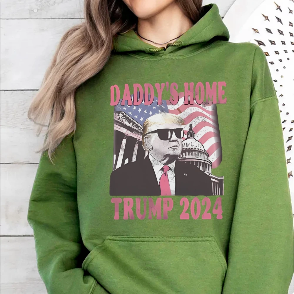 Толстовка с капюшоном President 2024 футболка изображением Дональда Дом Дади Trump Take America