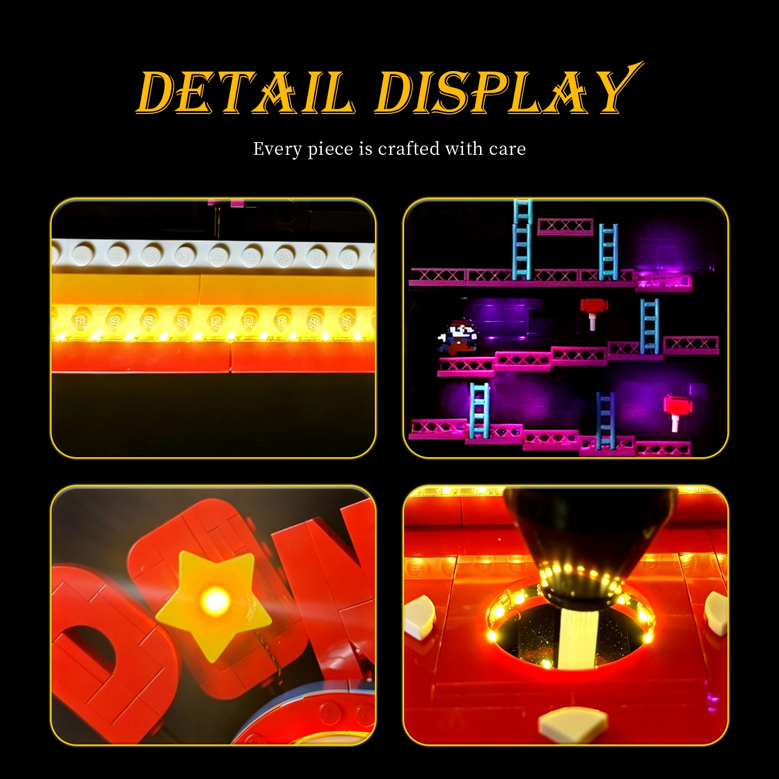 Фото Набор светодиодного освещения LYBMTWF, совместимый с Lego 72051 Donkey Kong Arcade (модель не входит в комплект). №4