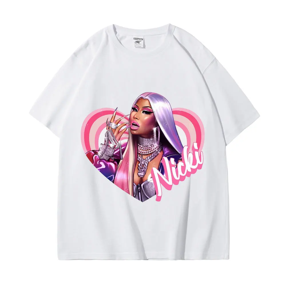 Футболка Rapper Nicki Minai с эстетичным графическим рисунком модная уличная одежда в