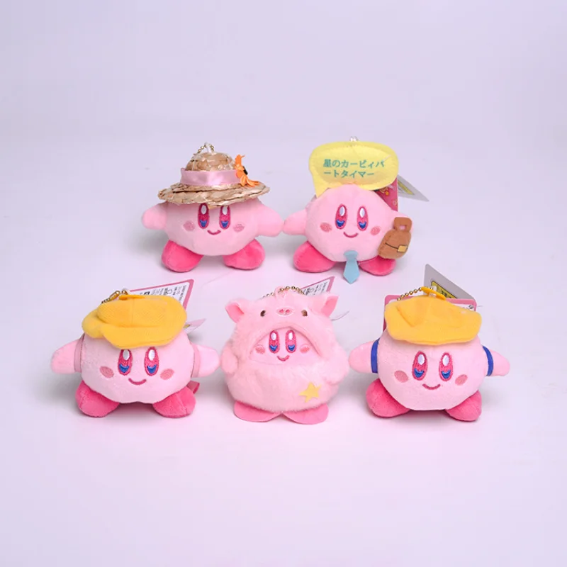 

Japanese Cartoon Kirby Series Office Worker Straw Hat Toy Doll Pendant Bag Hanging Ornament Home Decor Girls&kids Gift 8cm