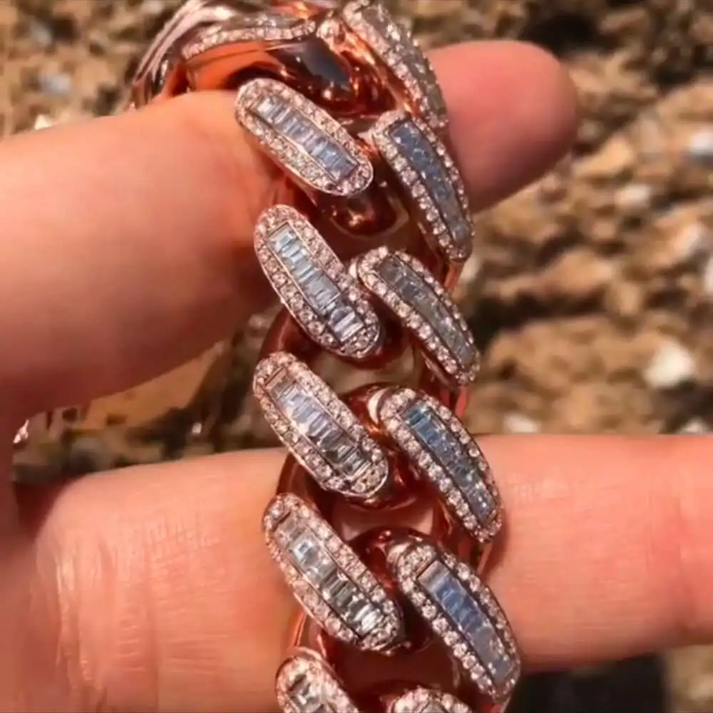 Цепь Майами мужская из серебра 925 пробы 22 мм