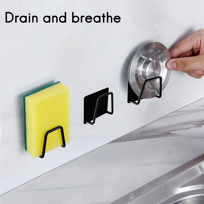 

4Pcs Sponge Holder Adhesive Sponge Holder Dish Sinks Sponge Holder Self-Adhesive Stainless Steel Sponge Holder