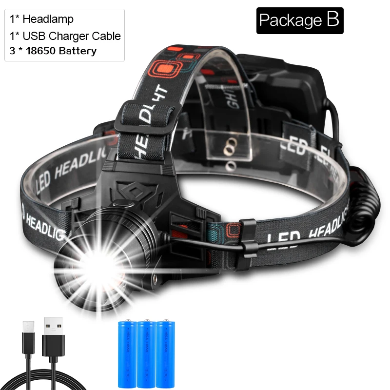 

Налобный фонарь OEING XHP50 USB заряжаемый