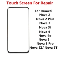 outer screen for huawei nova plus 2 2s 3 3i 4 4e 5 pro 5z 5t touch panel lcd display front glass cover lens repair replace parts