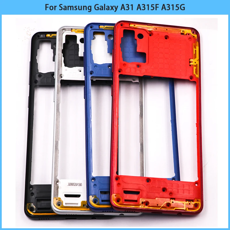 Корпус для Samsung Galaxy A31 A315F A315G A315N A315, пластиковый корпус, средняя рамка, корпус с боковой кнопкой громкости, замена, Новинка
