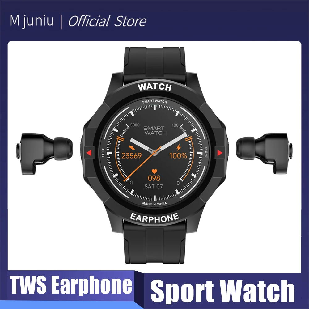 2022 New Smart Watch Bracelet 2 in 1 TWS Wireless Earbuds 1.28 Inch Screen Heart Rate Blood Pressure Sport Waterproof Smartwatch