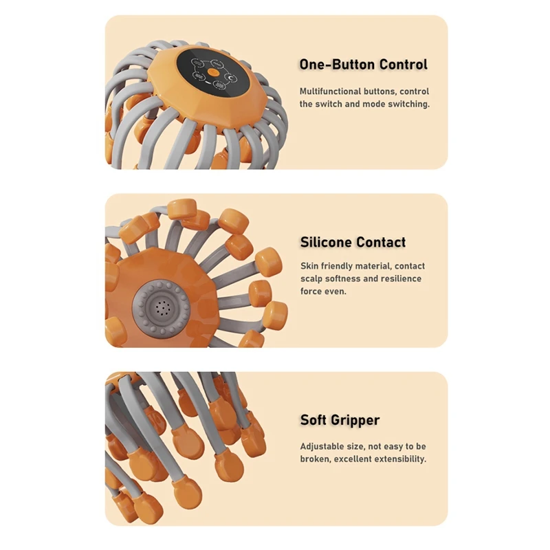 20 массажных головок массажер для головы красная фототерапия вибратор осьминог