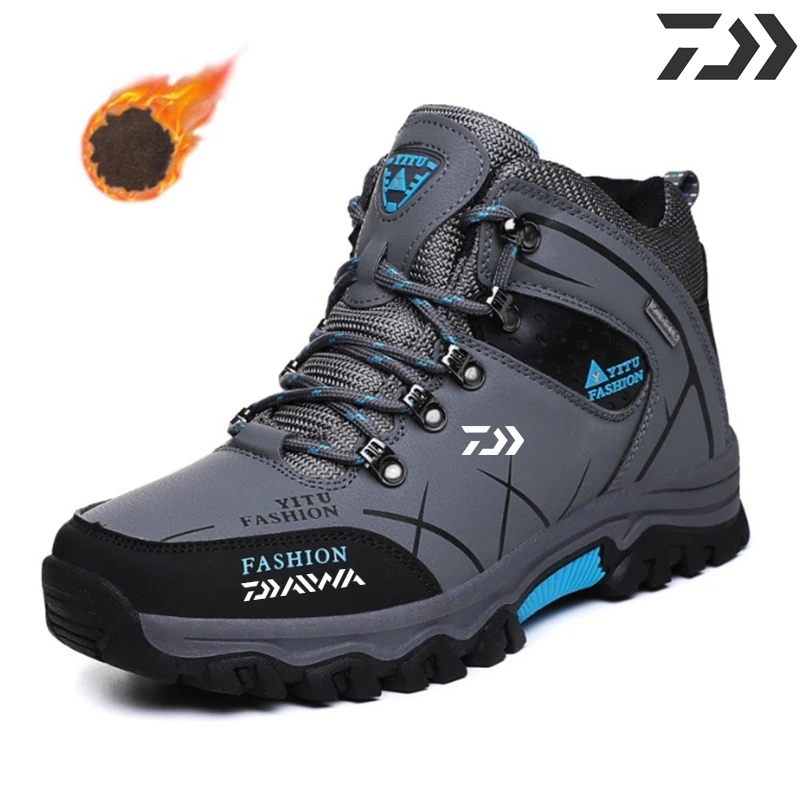

Daiwa Winter Plus Velvet Warm Anti-slip Fishing Shoes Men Outdoor Mountaineering Camping Sneakers Wear-resisting Hiking Shoes