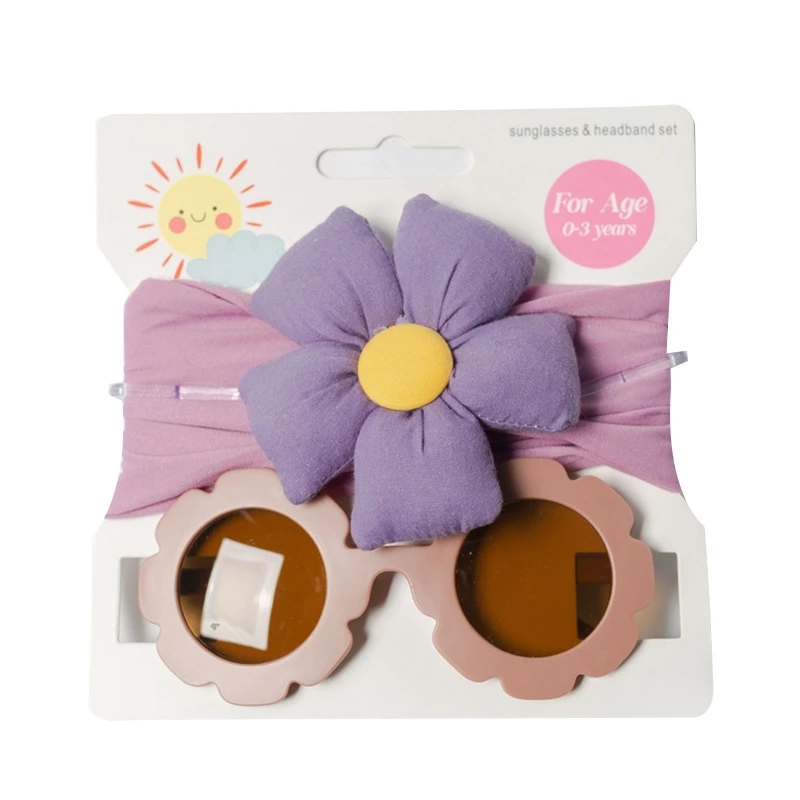 

Детские солнцезащитные очки с цветочным рисунком 2 шт./компл. принадлежности для защиты от ультрафиолета для девочек и мальчиков для путеше...