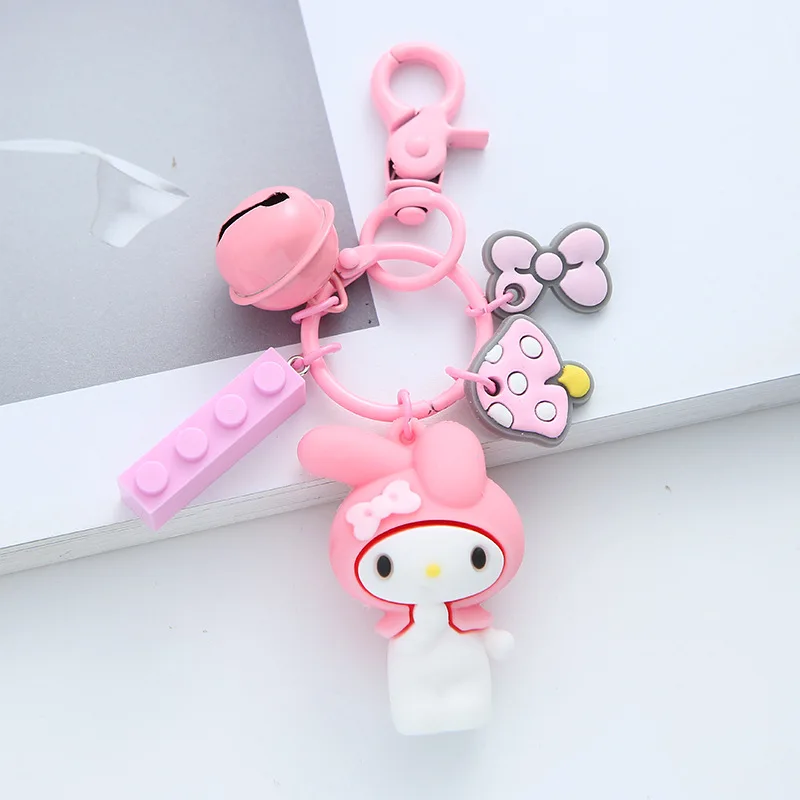 

Cartoon Sanrio Key Chain Kuromi MyMelody Cinnamorol Key Chain Schoolbag Pendant Lovely Girl Gift Kawaii Sanrio