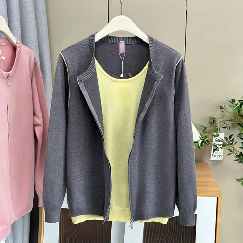 Женские вязаные джемперы XXL Patchwork