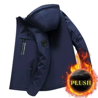 autumn and winter new cashmere thickened coat mens slim warm cashmere tooling spring fashion leisure windbreaker jacket