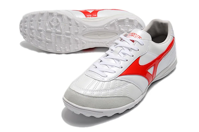 Original Mizuno Creation MORELIA TF M8 Men's Sports Shoes Mizuno Outdoor Sneakers White/Red Color Size Eur 40-45
