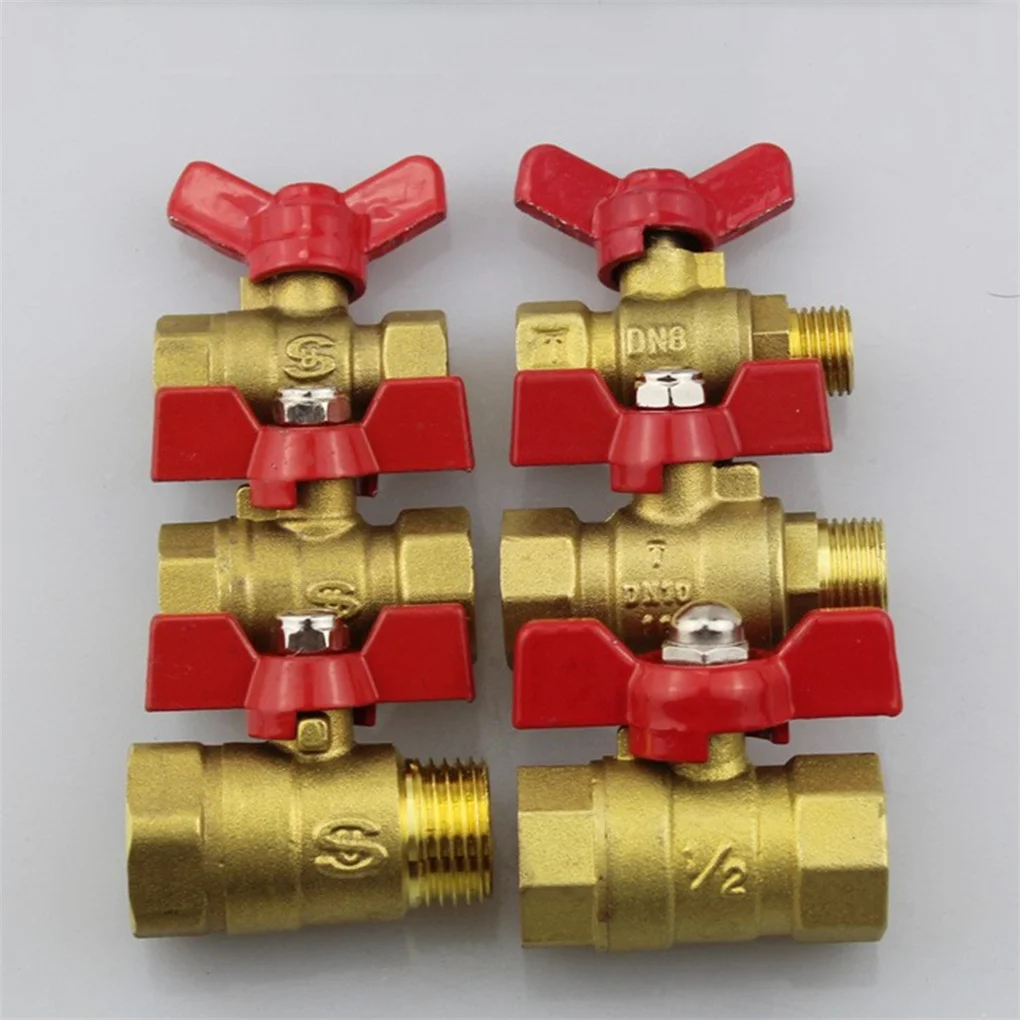 

Brass Ball Valve with Rotary Handle Balcony Water Hose Connector Switch Home Pipe Replacement Parts Dual Female 3 8 Inch