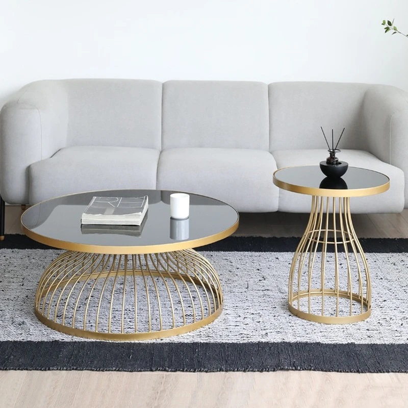 

Скандинавский кованый кофейный столик, домашняя мебель для гостиной, искусственный роскошный креативный стеклянный журнальный столик, Инд...