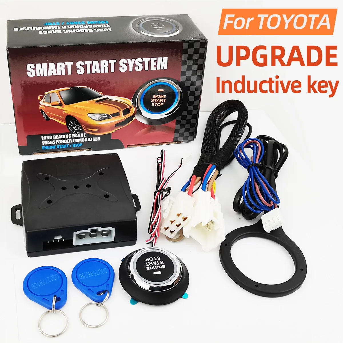 

Для Toyota обновленный однокнопочный запуск и остановка двигателя Встроенный спящий индукционный замок Защита от кражи автомобильные аксесс...