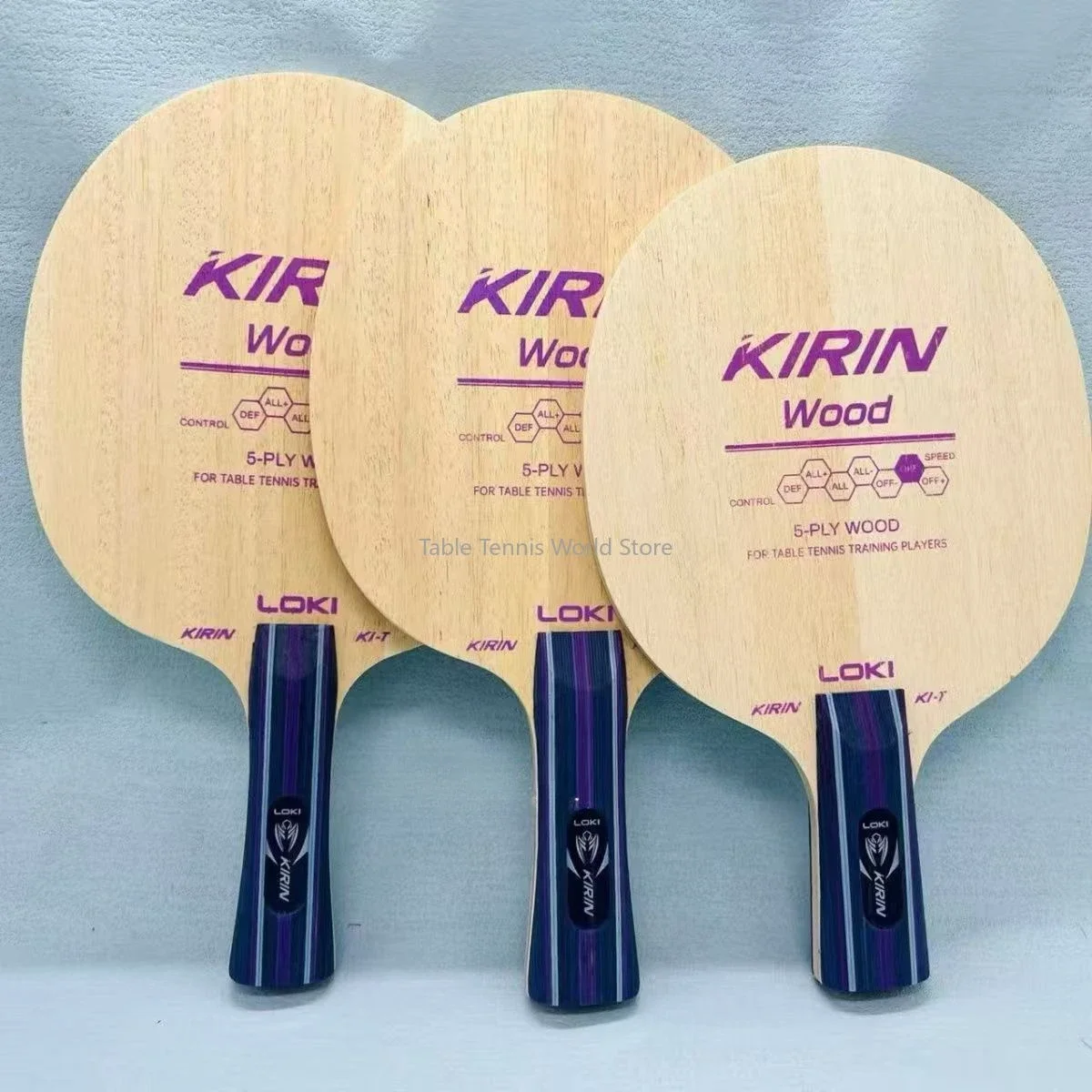 Фото LOKI-Kirin Table Tennis Racket Bottom Plate, Pure Wood Training Bottom Plate, Arc Circle Fast Attack, K1-T №2