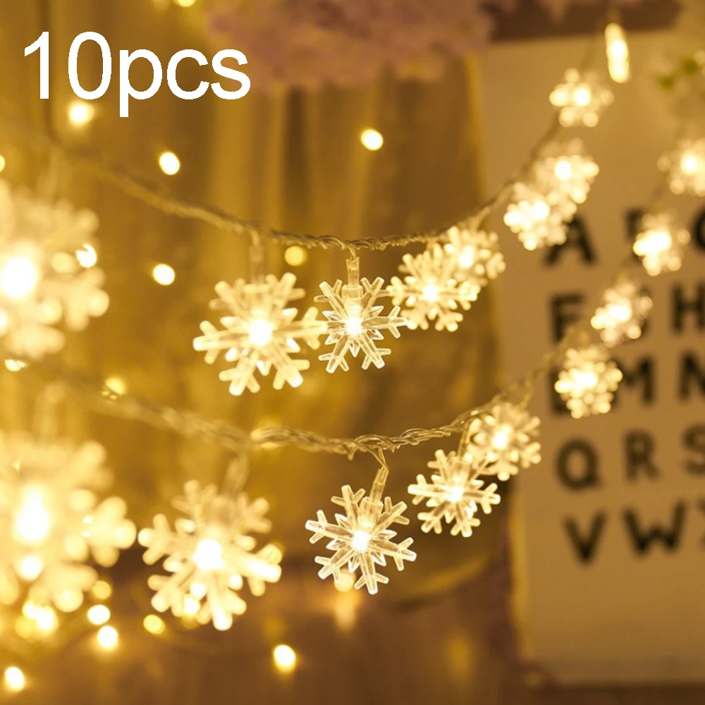 

LED Garland Holiday Snowflakes String Fairy Lights Hanging Ornaments Christmas Tree Decorations for Home Party Noel Navidad 2023